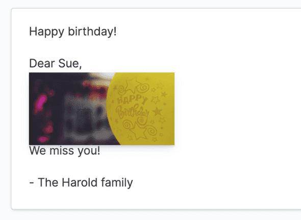 greeting card story view greeting card story view
